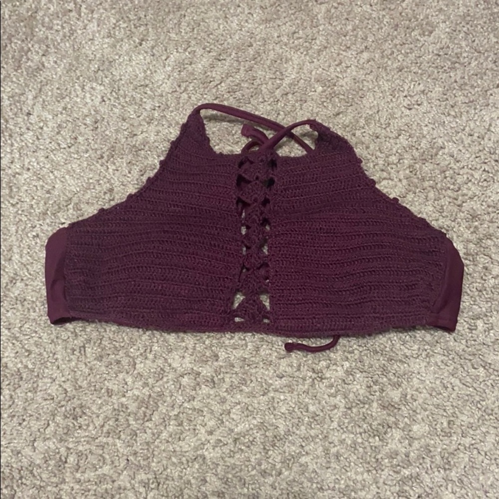 A purple swim top.